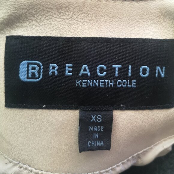 Fitted Kenneth Cole XS Real Leather Spring/Fall Collared Jacket - Picture 1 of 6